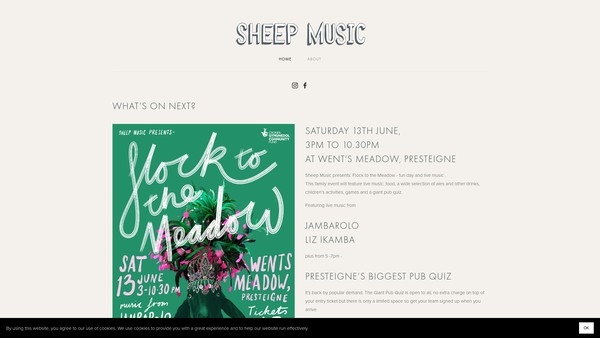 Screenshot of the Sheep Music Ltd website