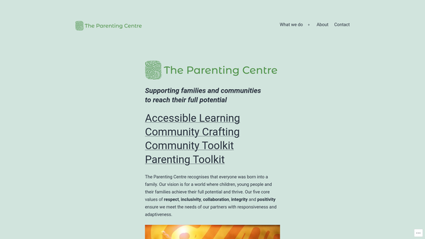 Screenshot of the The Parenting Centre website