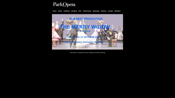 Screenshot of the Park Opera website