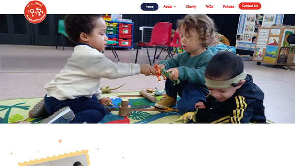 Screenshot of the Woodford Pre School Playgroup website