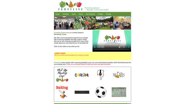 Screenshot of the Frontline Partnership website