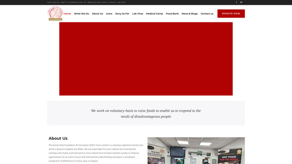 Screenshot of the Social Unity Foundation Of Innovation Trust Limited website