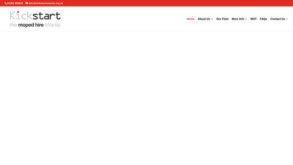 Screenshot of the Kickstart Norfolk Ltd website