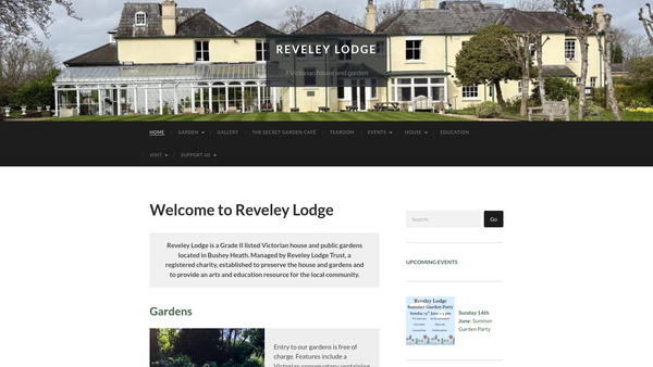 Screenshot of the Reveley Lodge Trust website