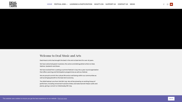 Screenshot of the Deal Music And Arts Limited website