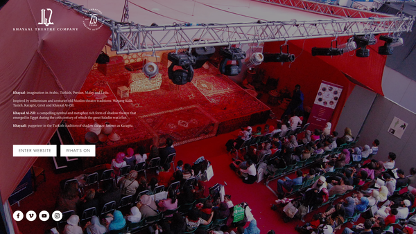 Screenshot of the The Khayaal Theatre Company website