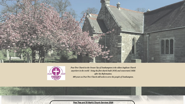 Screenshot of the The Friends Of Pear Tree Church website
