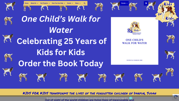 Screenshot of the Kids For Kids website