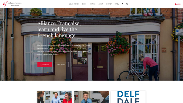 Screenshot of the Alliance Francaise De Milton Keynes website