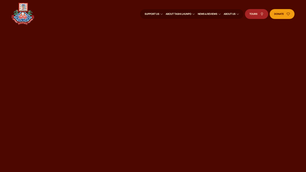 Screenshot of the Tashi Lhunpo Monastery UK Trust website