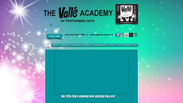 Screenshot of the The Valle Academy Trust website