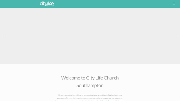 Screenshot of the City Life Church Southampton website
