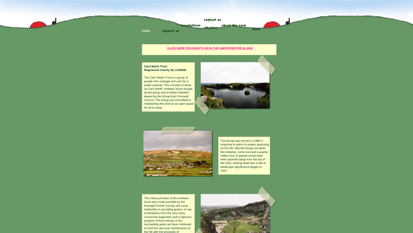 Screenshot of the Carn Marth Trust website