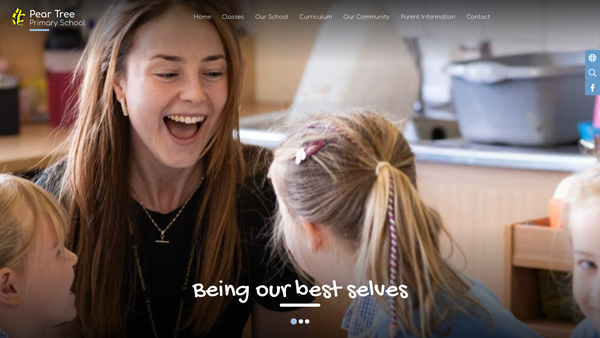 Screenshot of the Pear Tree PTA website