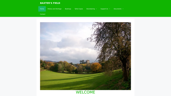 Screenshot of the The Baxter's Field Company website