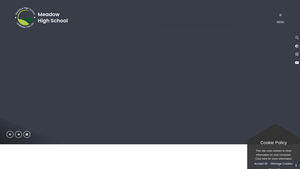Screenshot of the Friends Of Meadow High School (Hillingdon) website