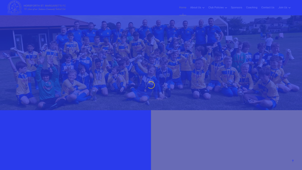 Screenshot of the Horsforth St Margaret's A.F.C. website