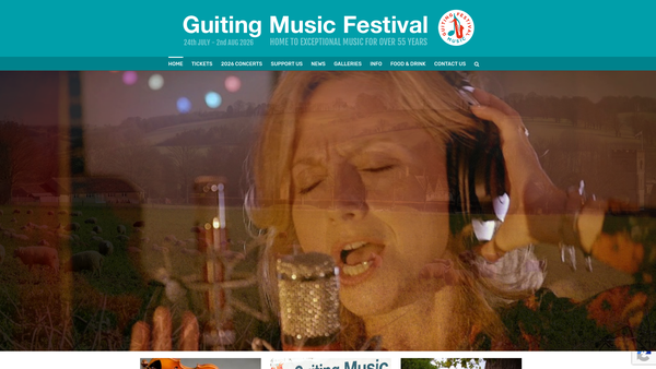 Screenshot of the The Guiting Festival website