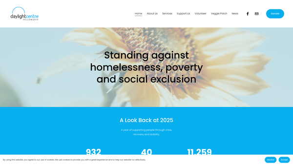 Screenshot of the Daylight Centre Fellowship website
