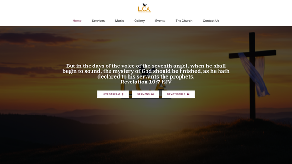 Screenshot of the Local Christian Assembly (Vauxhall) website