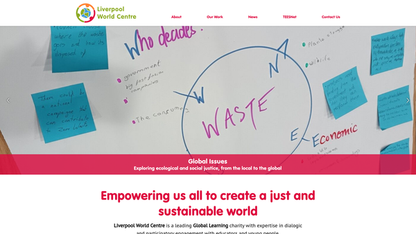 Screenshot of the Liverpool World Centre website