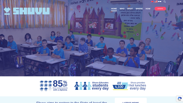 Screenshot of the British Friends Of Return/shuvu website