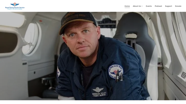 Screenshot of the Royal Flying Doctor Service Of Australia, Friends In The United Kingdom website