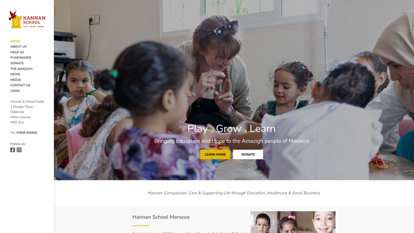 Screenshot of the Hannan website