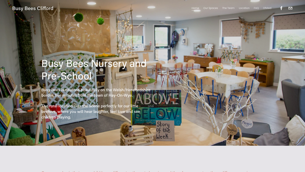 Screenshot of the Busy Bees Nursery & Pre School Limited website