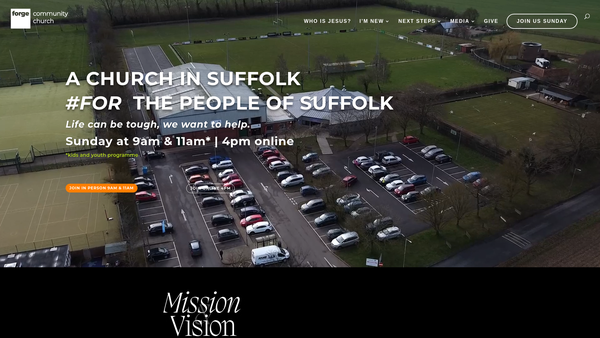 Screenshot of the The Forge Community Church website