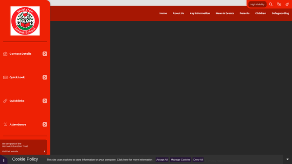 Screenshot of the Friends of Woolston Infant School website