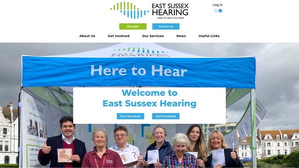 Screenshot of the East Sussex Hearing website