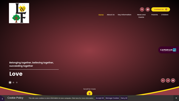 Screenshot of the Longcot And Fernham Primary School PTA website