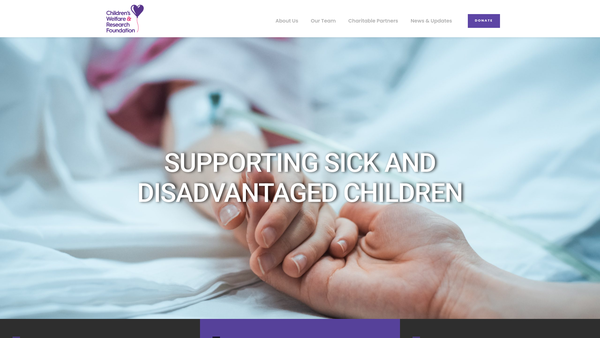 Screenshot of the The Childrens Welfare And Research Foundation website