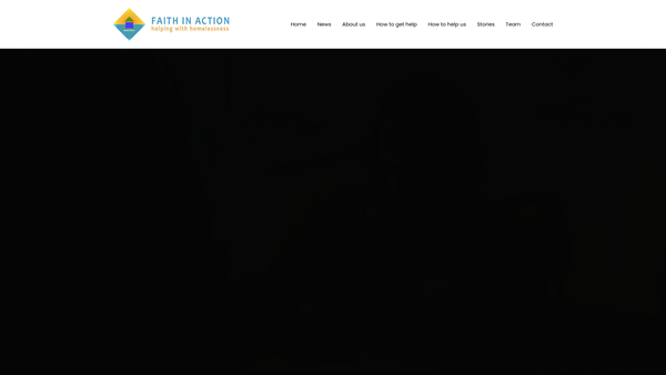 Screenshot of the Faith In Action Merton Homelessness Project website