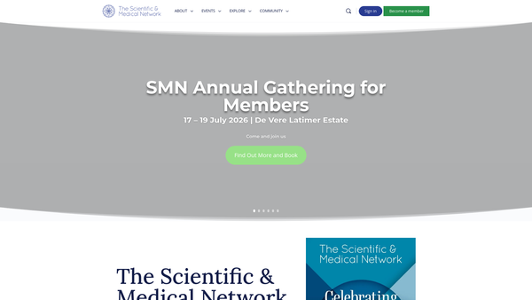Screenshot of the The Scientific And Medical Network website