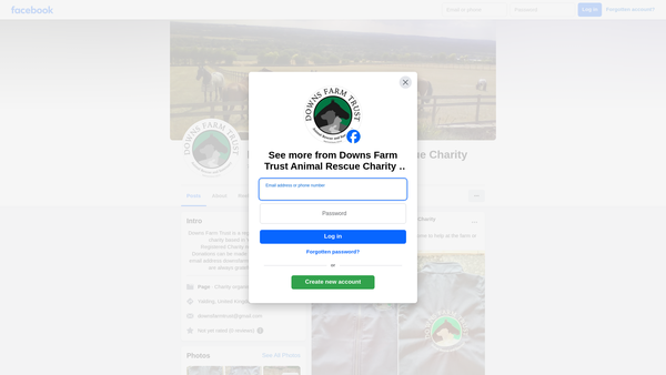 Screenshot of the Downs Farm Trust website