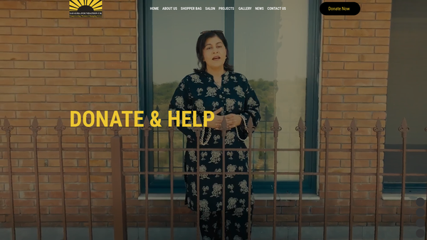 Screenshot of the Savayra Foundation U.K. website