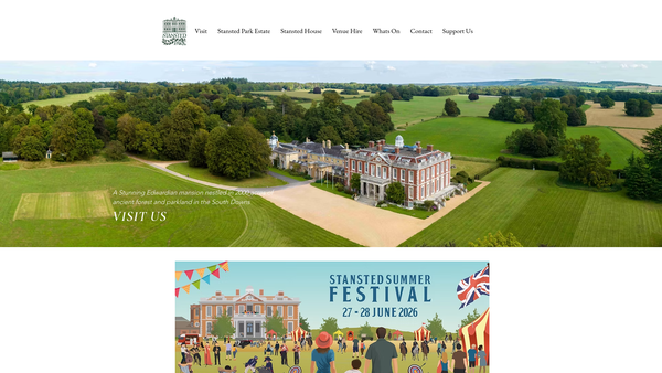 Screenshot of the Stansted Park Foundation website