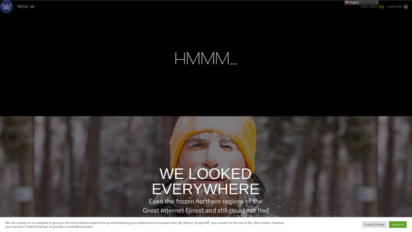 Screenshot of the World Outreach website