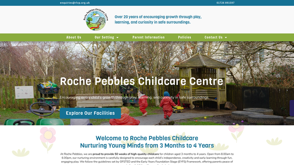 Screenshot of the Roche Learning Village Partnership website