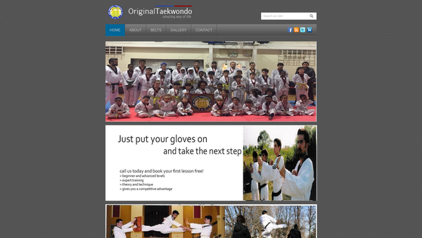 Screenshot of the Original Club website