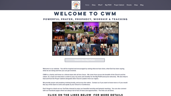 Screenshot of the Community Watchmen Ministries website