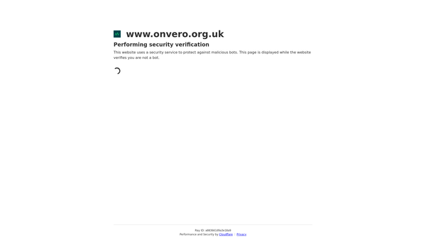 Screenshot of the Onvero website