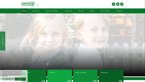 Screenshot of the Friends Of Shipley School website