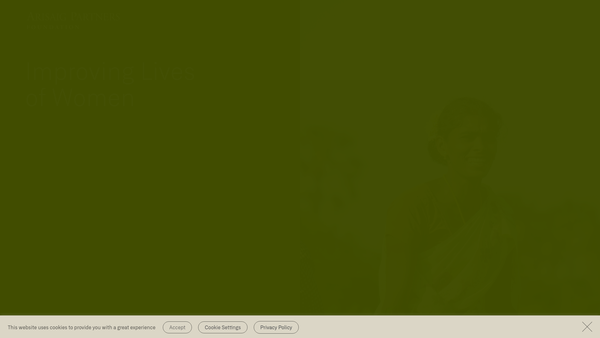 Screenshot of the The Arisaig Partners Foundation website