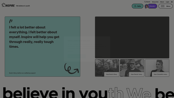 Screenshot of the Inspire Suffolk Ltd website