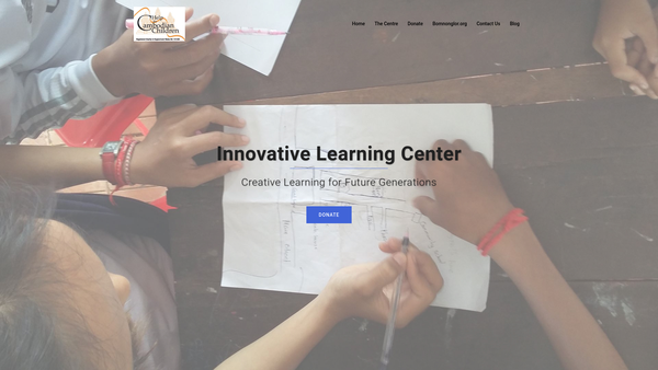 Screenshot of the Help The Cambodian Children website