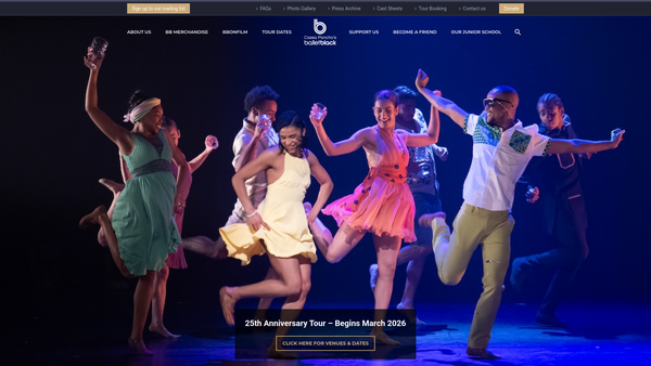 Screenshot of the Ballet Black website
