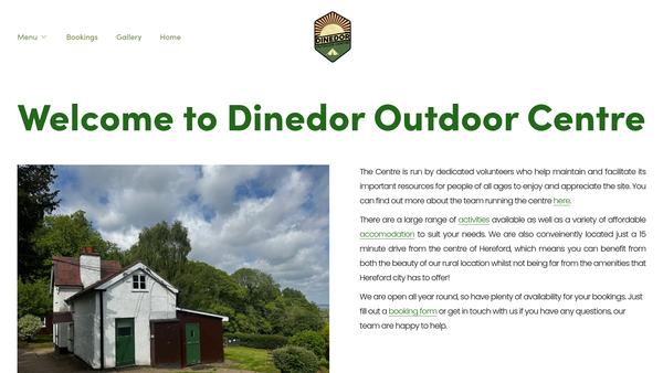 Screenshot of the Herefordshire Outdoor Trust website